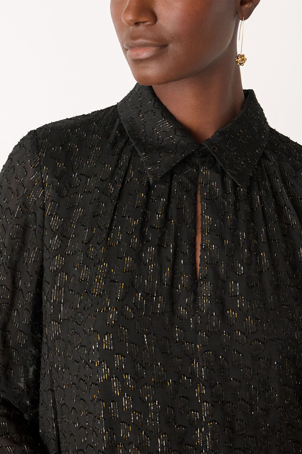 Metallic Dobby Mini Dress
