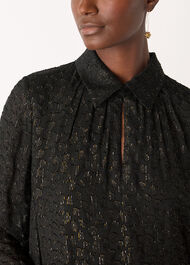 Metallic Dobby Mini Dress