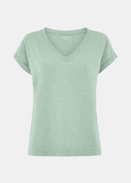 Willa V Neck Cap Sleeve Tee