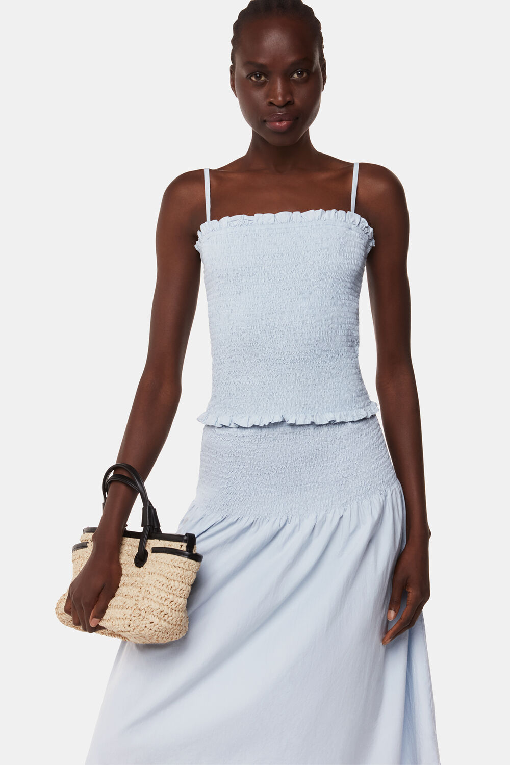 Louisa Smocked Midi Skirt