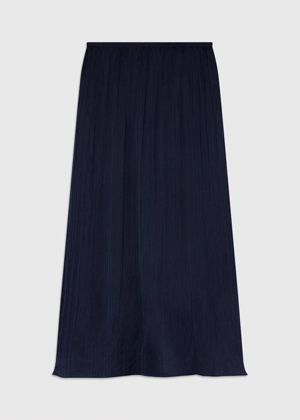 Plisse Column Midi Skirt