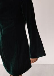 Petite Velvet Flare Sleeve Dress