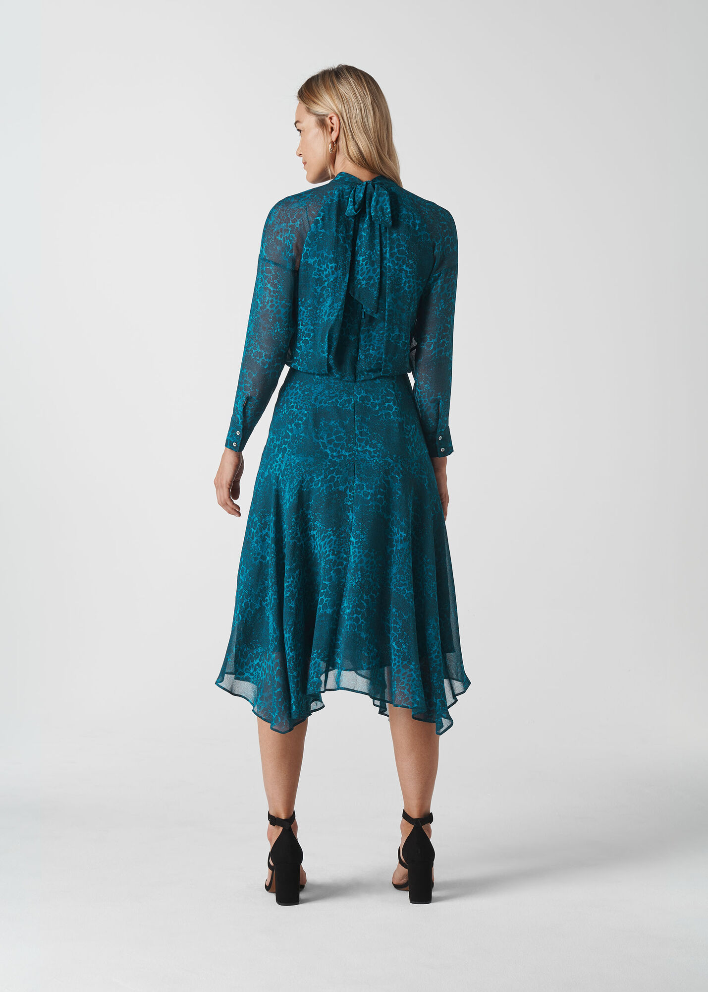 Teal Big Cat Carlotta Dress WHISTLES Whistles