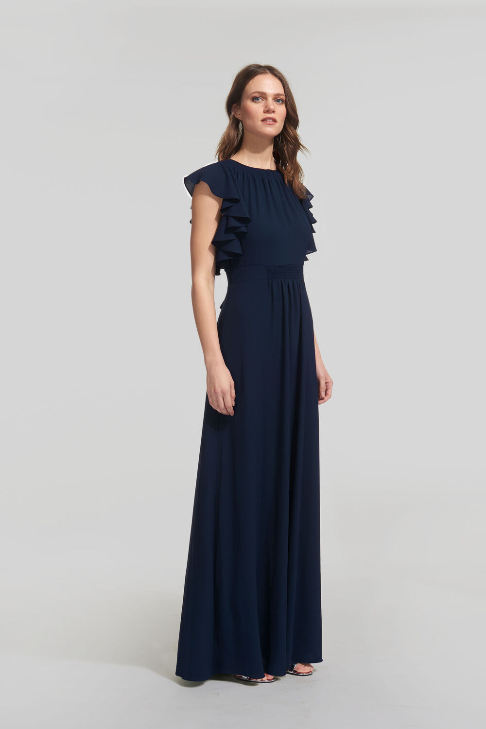 Zyta Frill Maxi Dress Navy