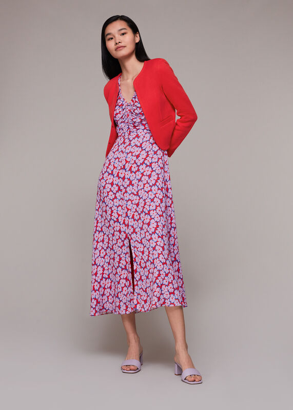 Collarless Jersey Jacket