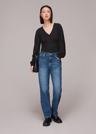 Amber V neck Button Top