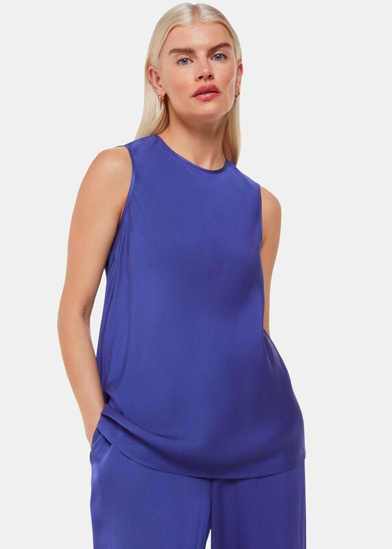 Blue Petite Clara Longline Tank