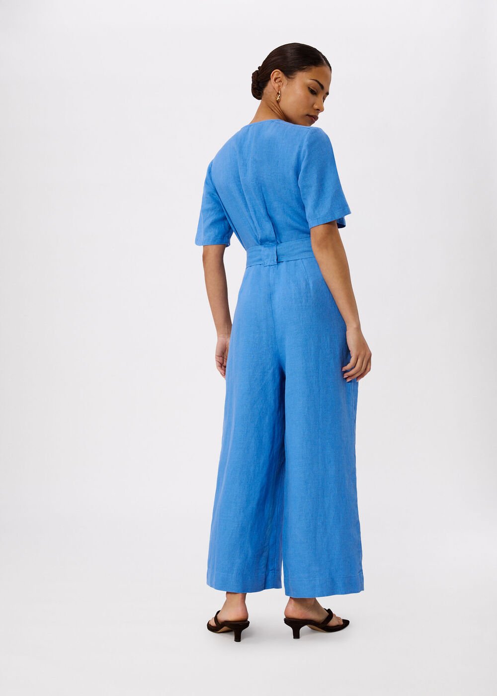 Petite Fiona Linen Button Jumpsuit