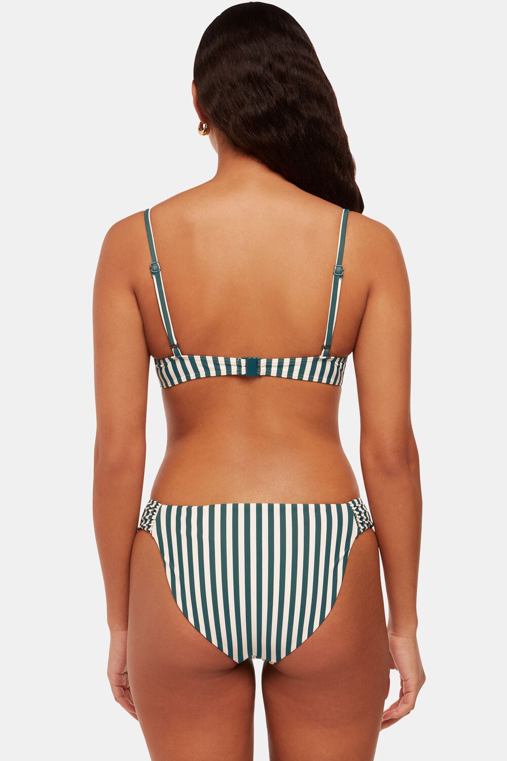 Green Stripe Bikini Bottom