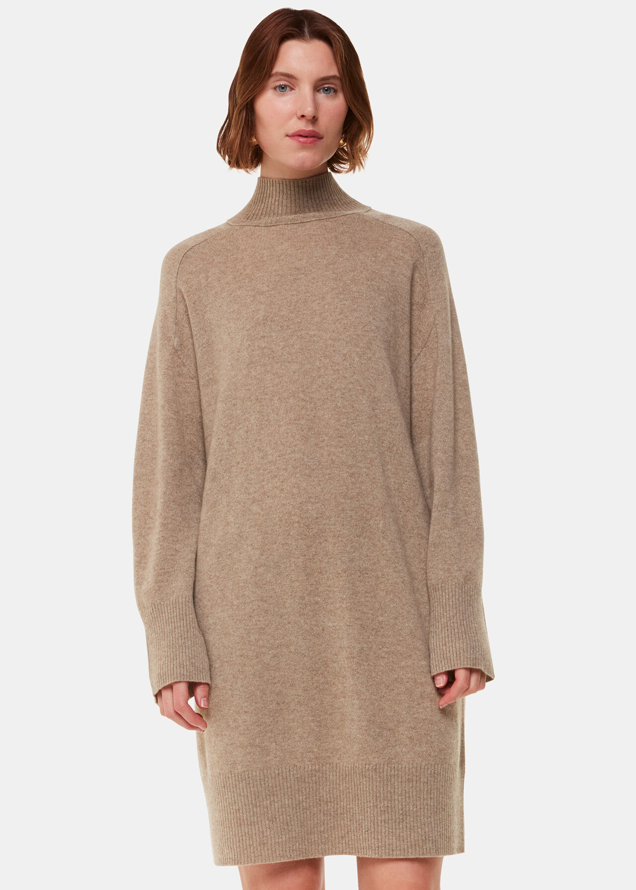 Cashmere Funnel Neck Dress