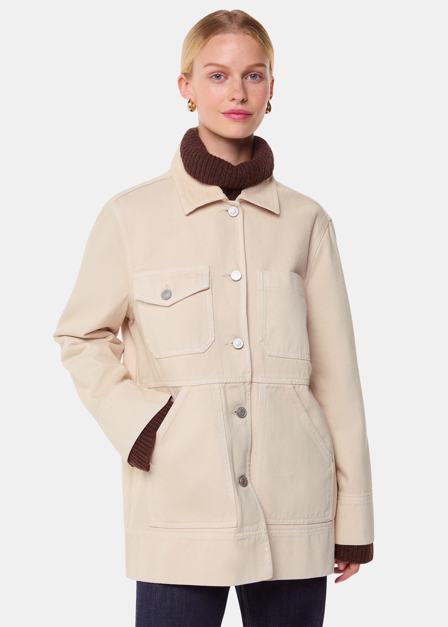 Neutral Jo Utility Jacket WHISTLES Whistles ROW