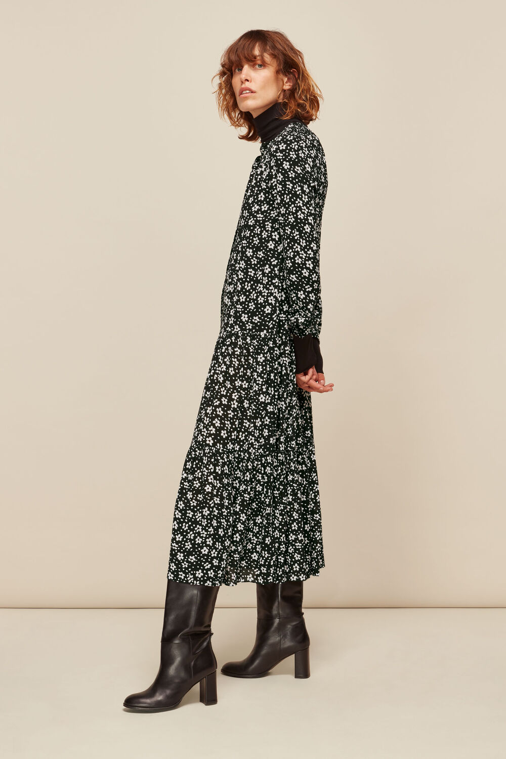 Daisy Spot Trapeze Dress