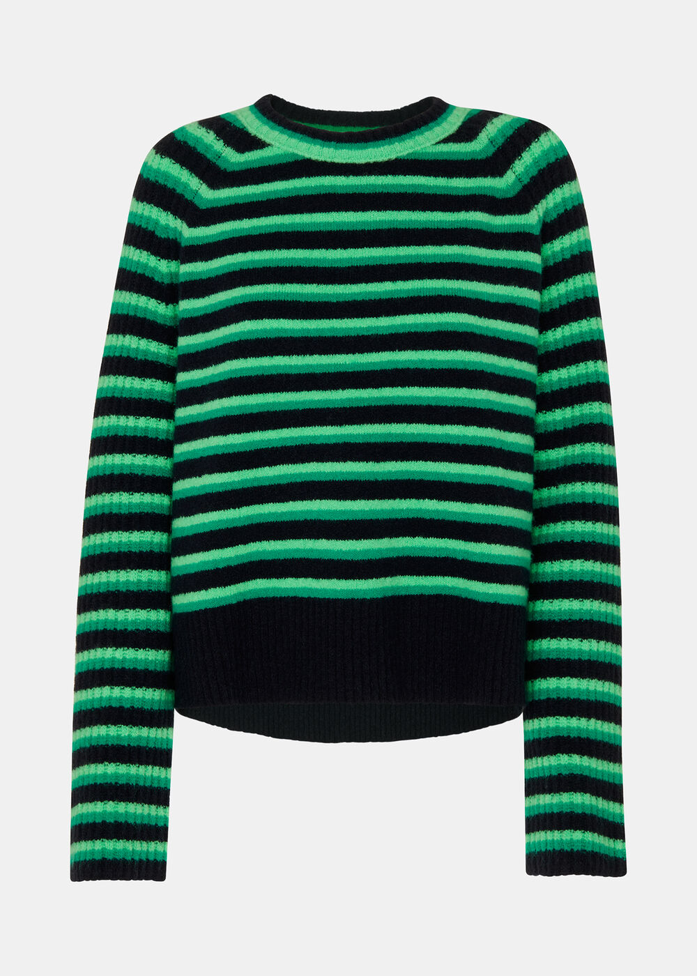 Wool Mix Stripe Crew