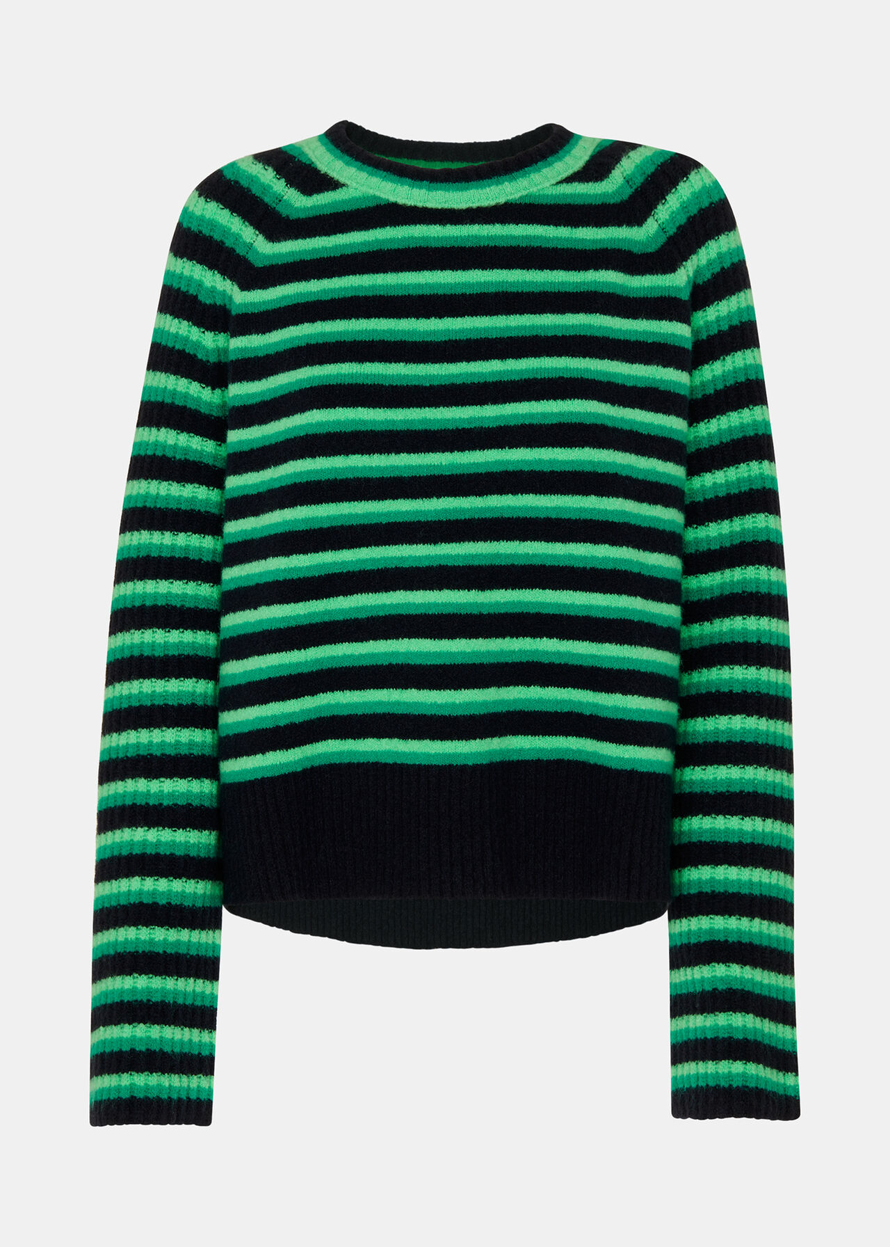 Wool Mix Stripe Crew