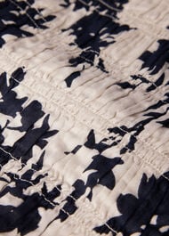 Shadow Floral Shirred Top