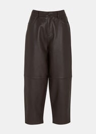 Leather Barrel Leg Trouser