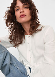 Cotton Frill Peplum Blouse