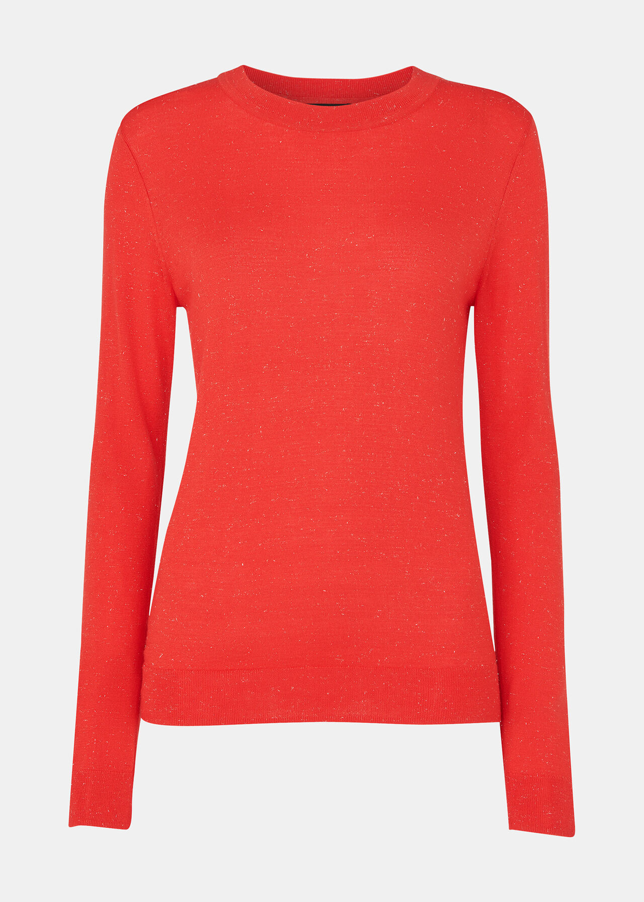 Whistles Annie Sparkle Crew neck Red