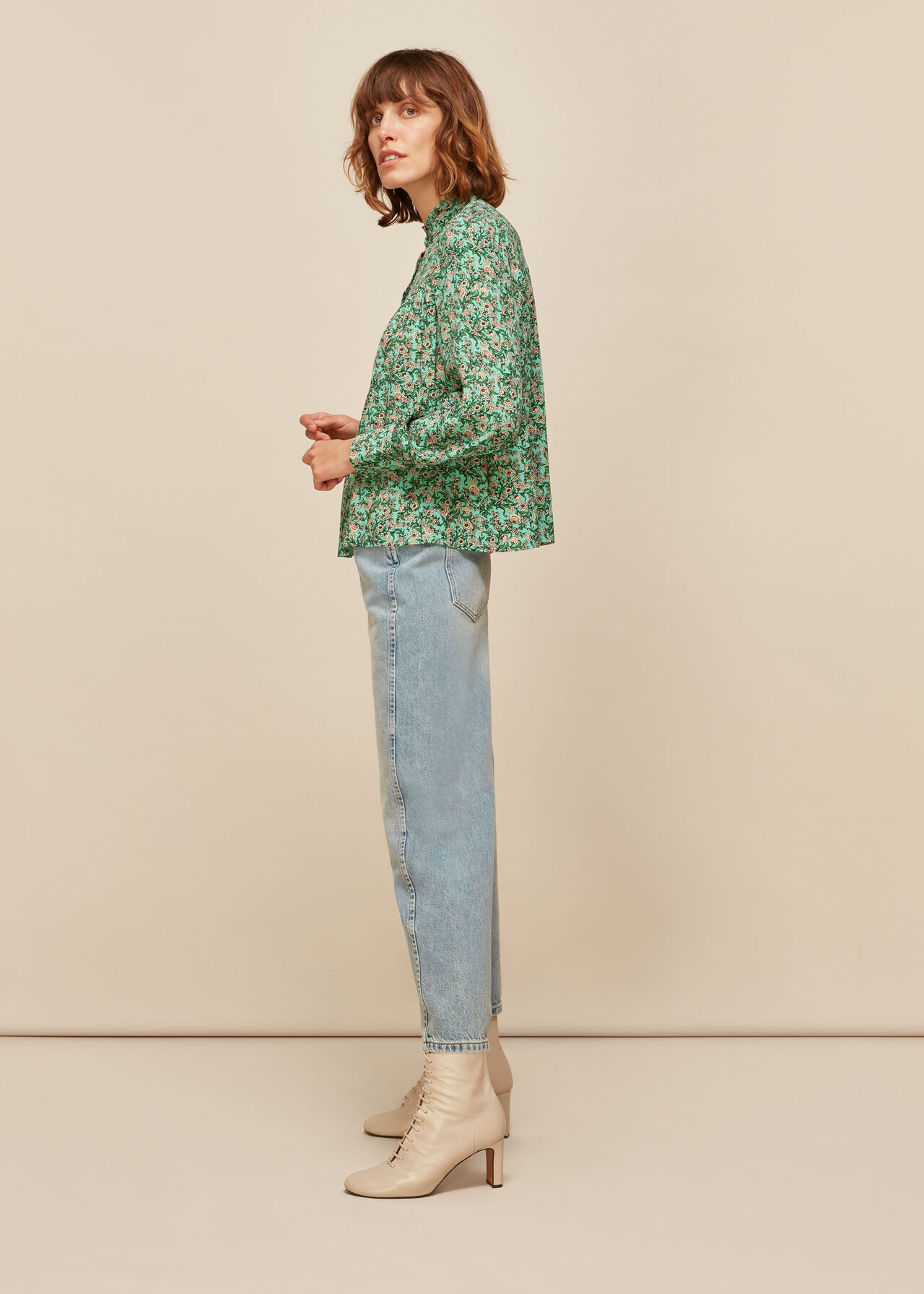 Heath Floral Print Top