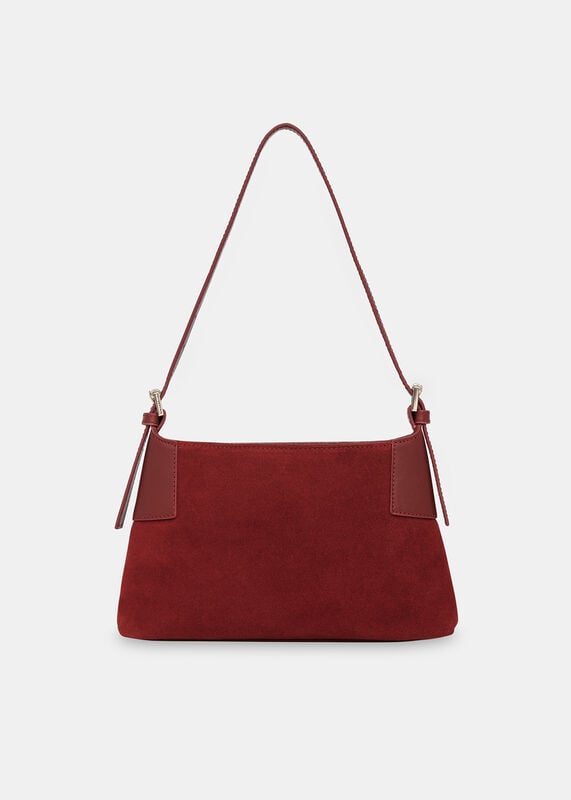 Dark Red Paloma Small Suede Bag