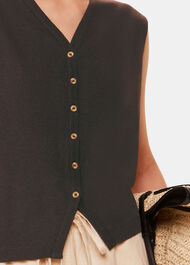 Linen Button Front Tank