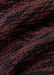 Zebra Collared Shirt Dress