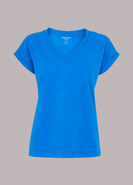 Willa V Neck Cap Sleeve Tee