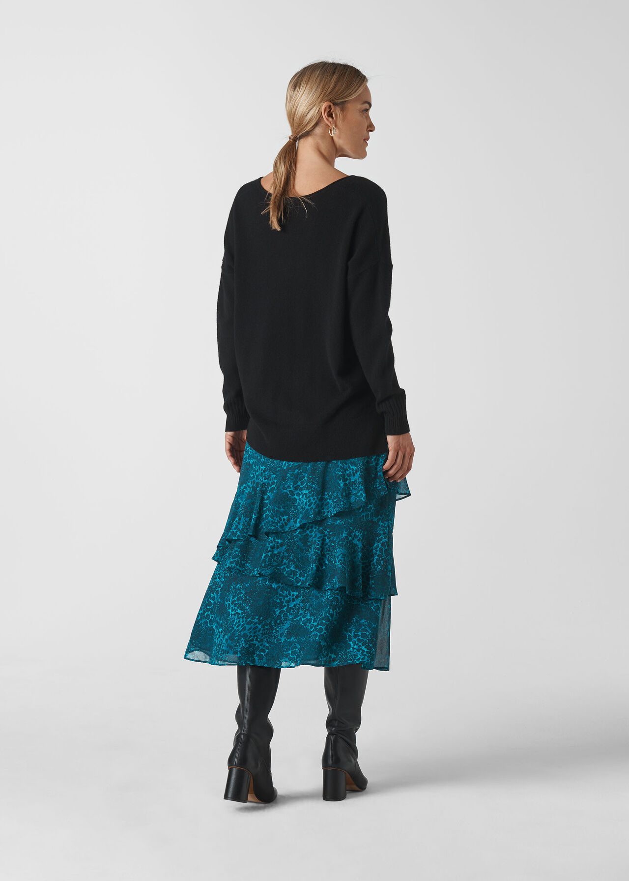 Big Cat Tiered Skirt Teal