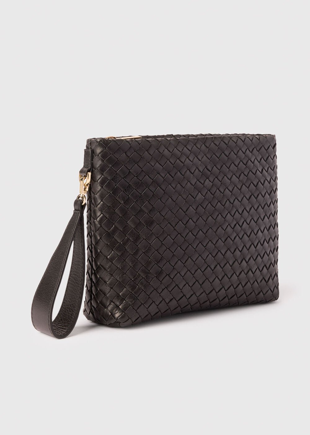 Avah Woven Zip Clutch