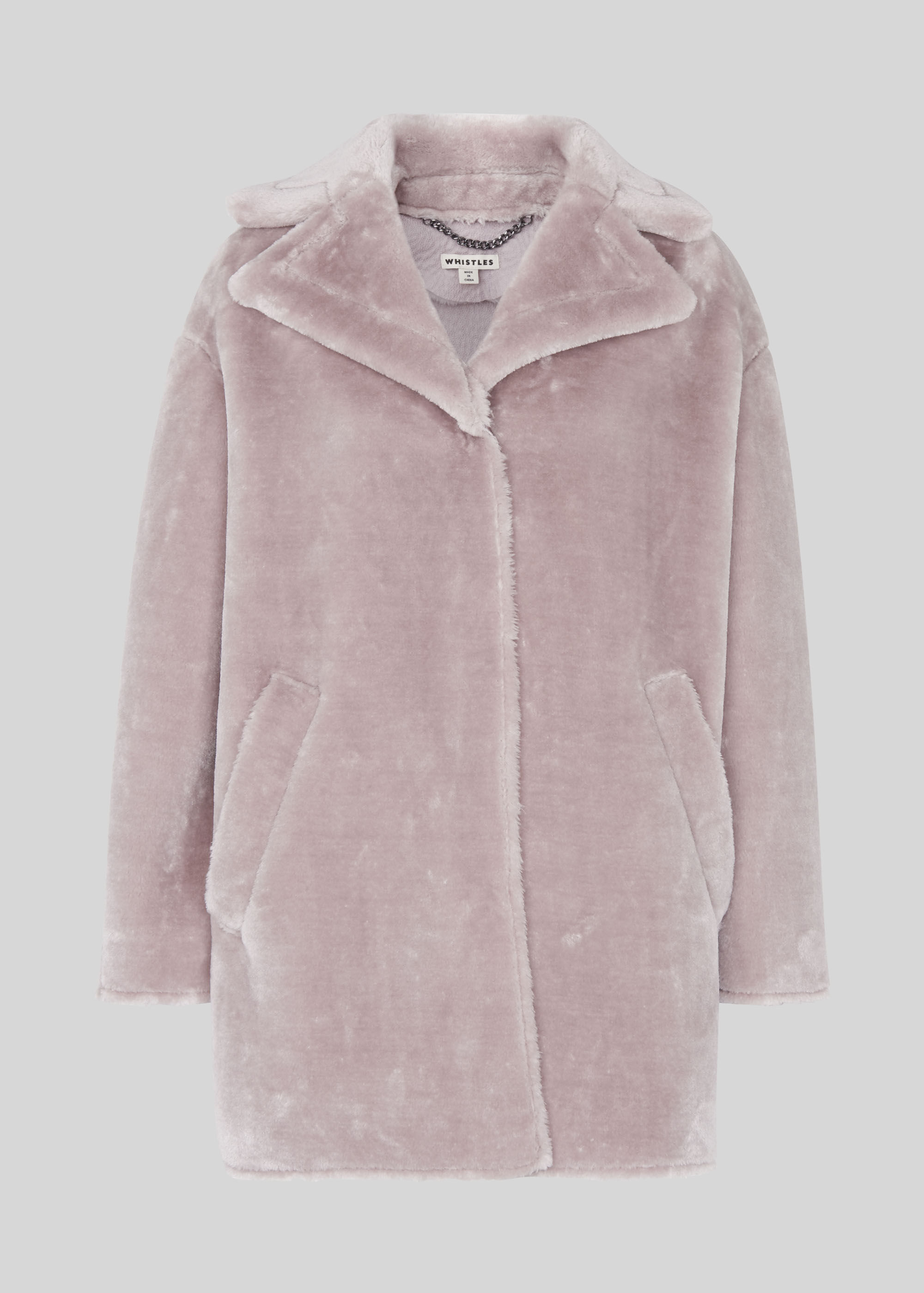 Whistles lilac new arrivals faux fur coat