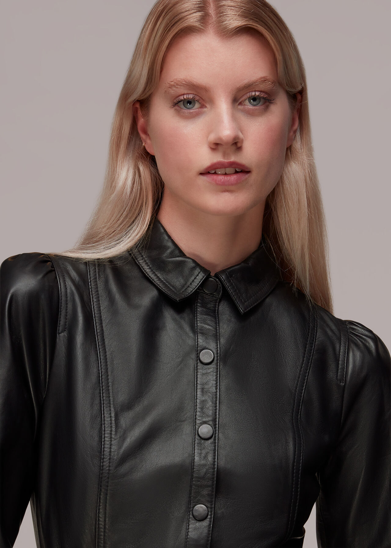 Phoebe Short Leather Dress