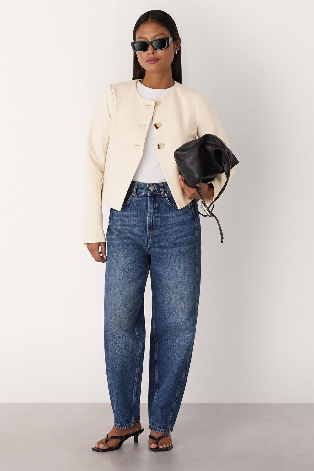 Petite Anne Ponte Button Jacket