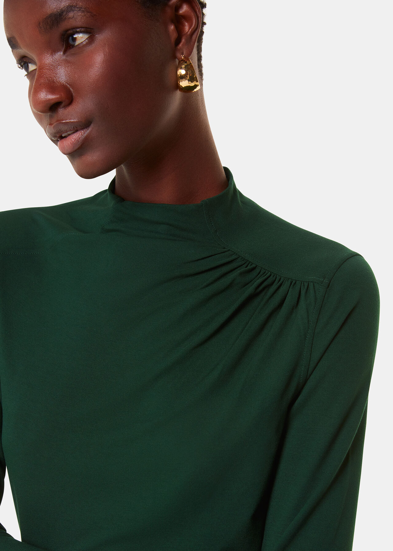 Ruched Front Detail Jersey Top