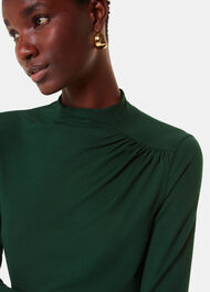 Ruched Front Detail Jersey Top