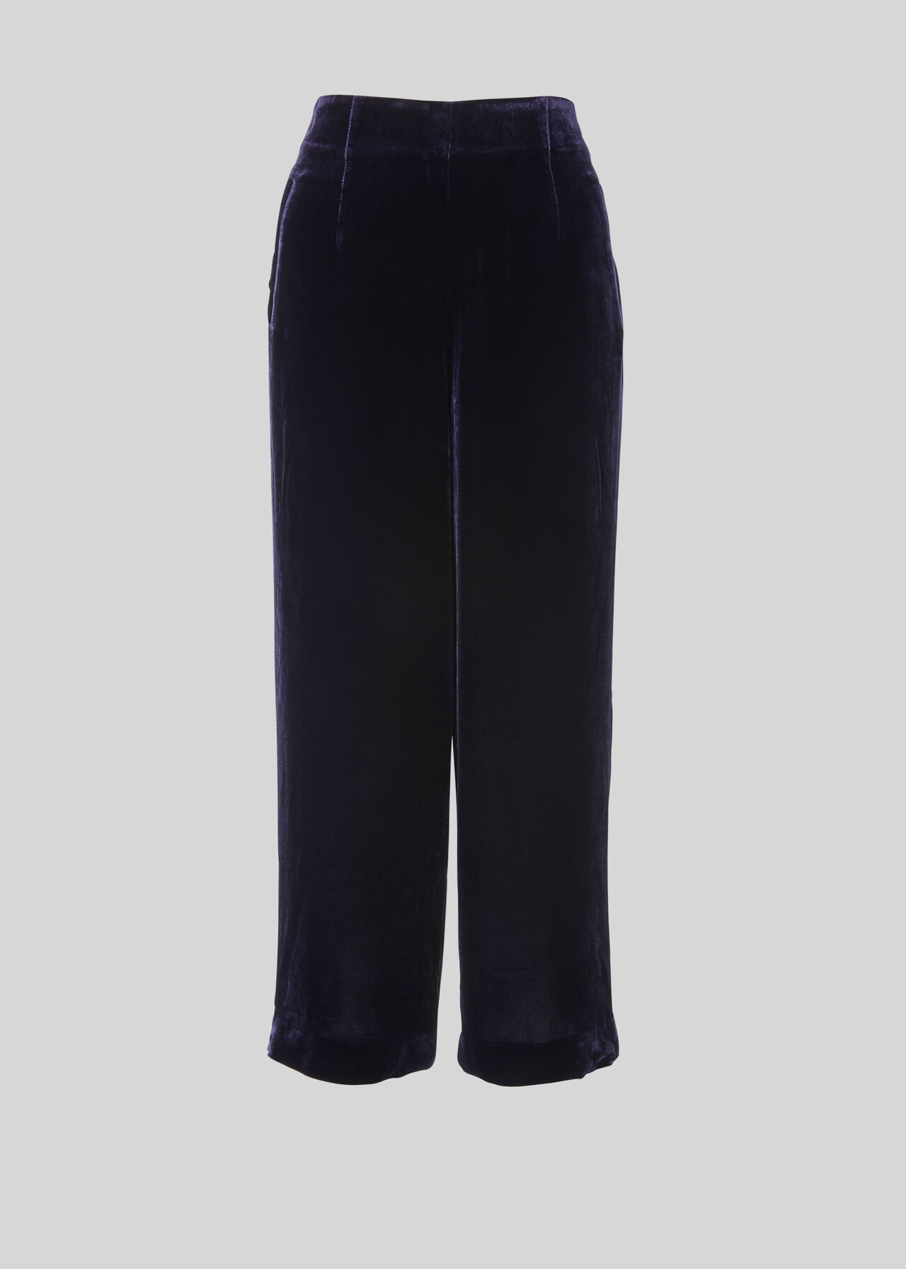 Velvet Silk Mix Trouser Purple