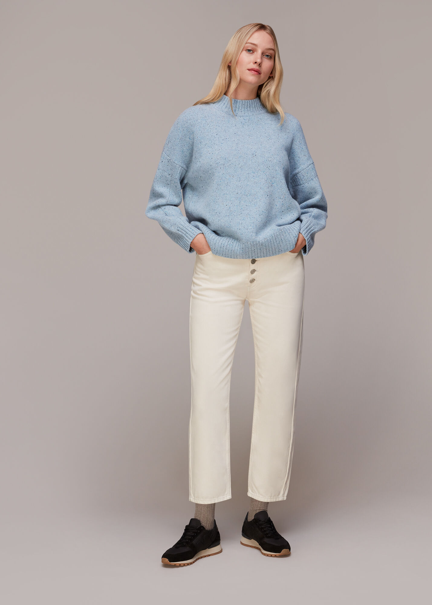 Whistles funnel discount neck wool knit