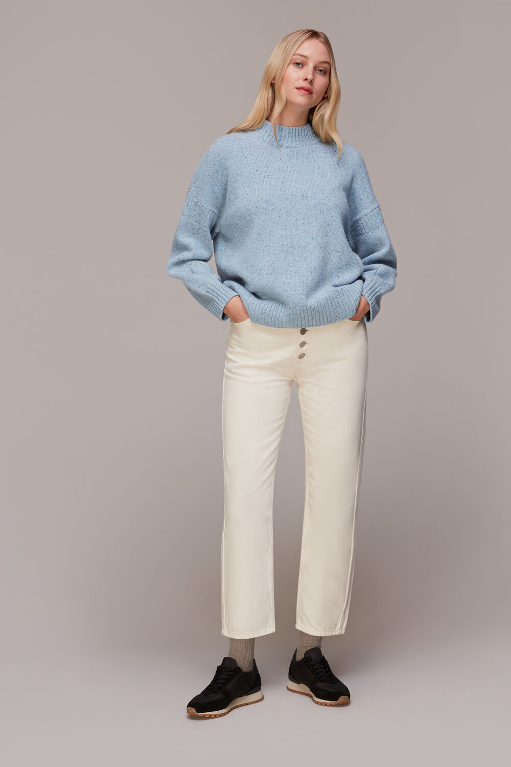 Flecked Funnel Neck Jumper