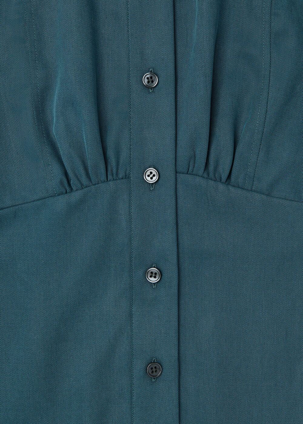 Button Front Flippy Mini Dress