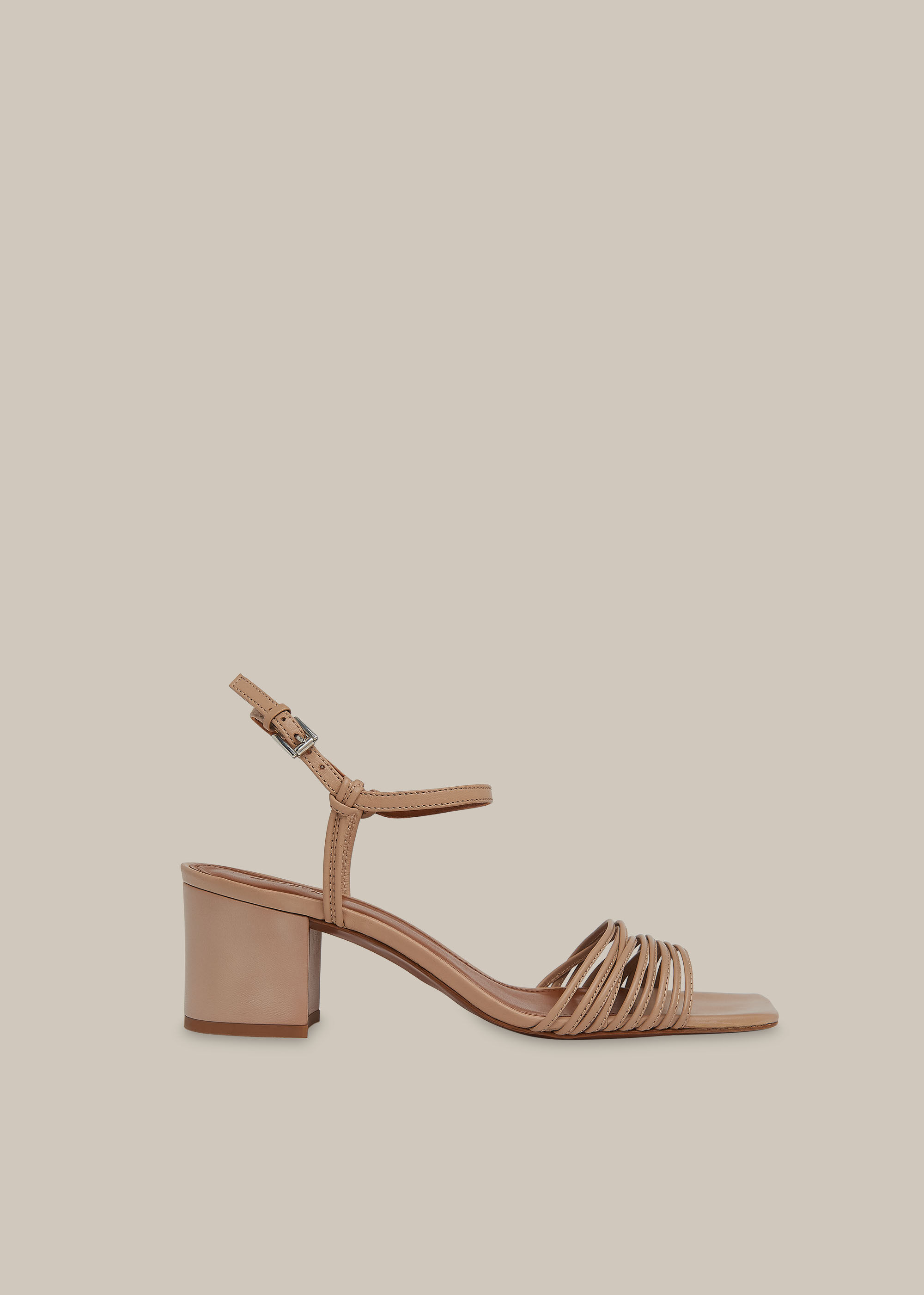 Nude block heel hotsell sandal