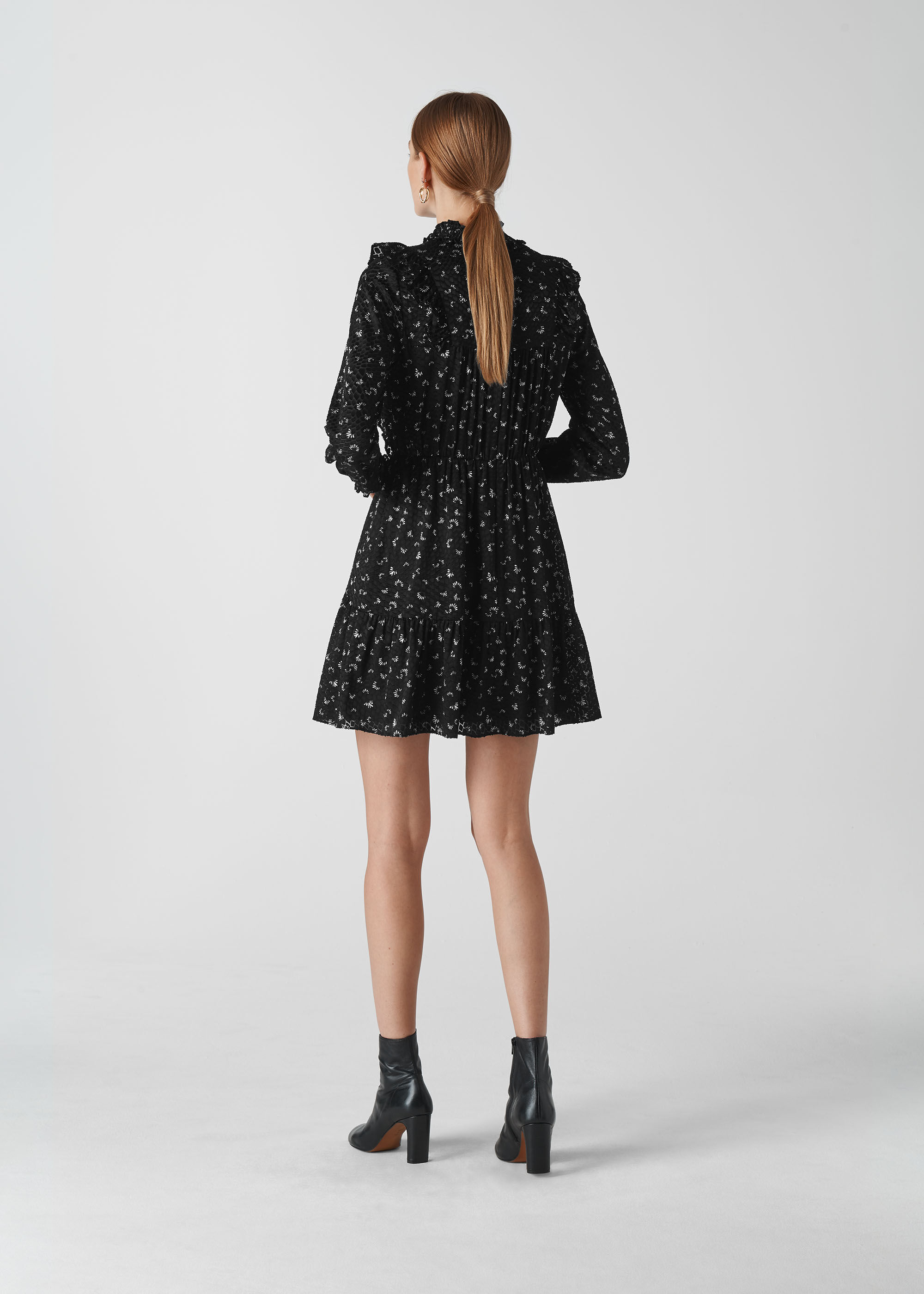Burnout Ruffle Dress