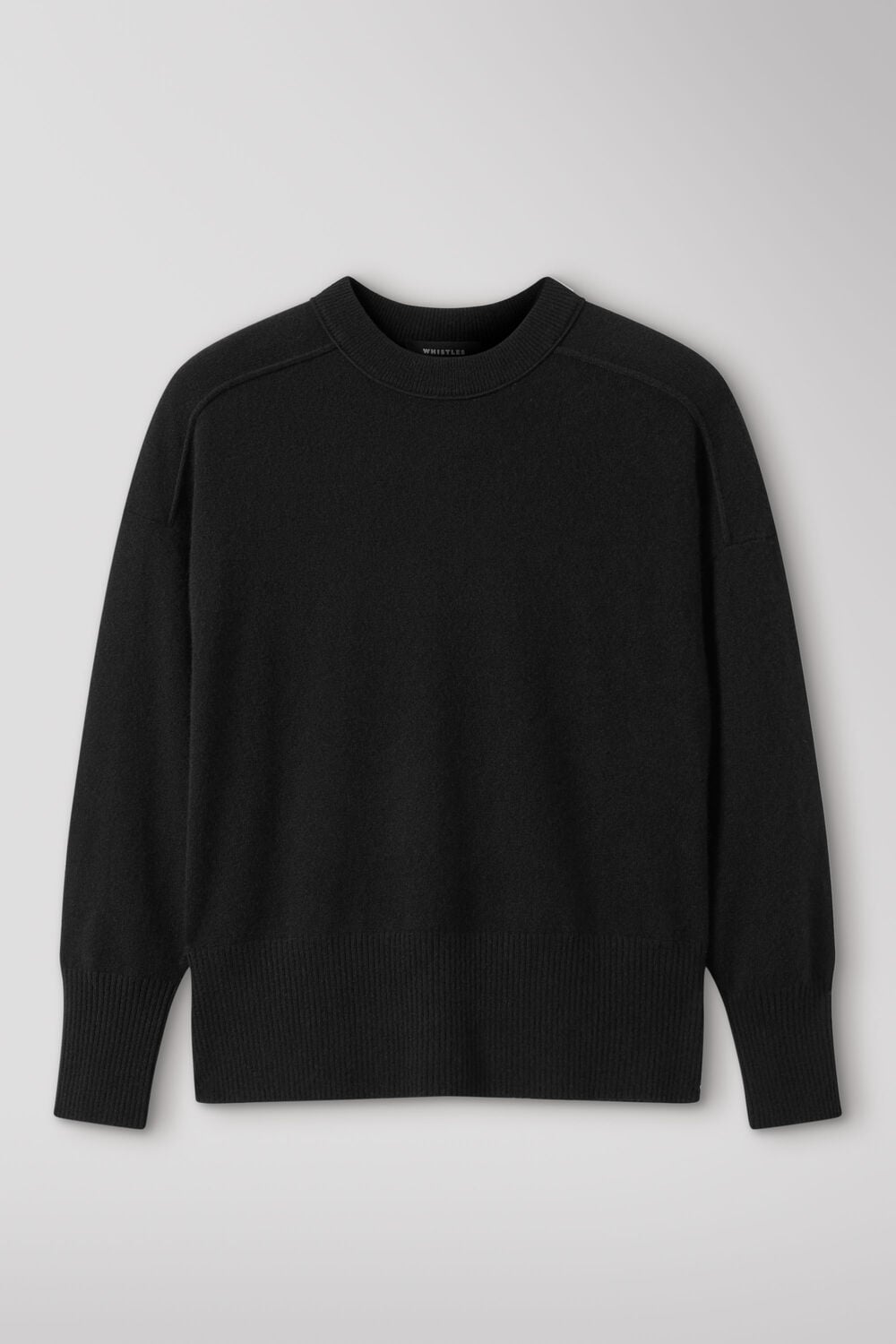 Cashmere Seam Detail Crew Knit