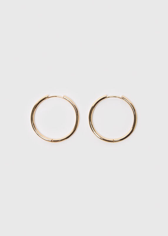 Gold Clean Hoop Earring