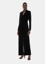 Wrap Velvet Jumpsuit