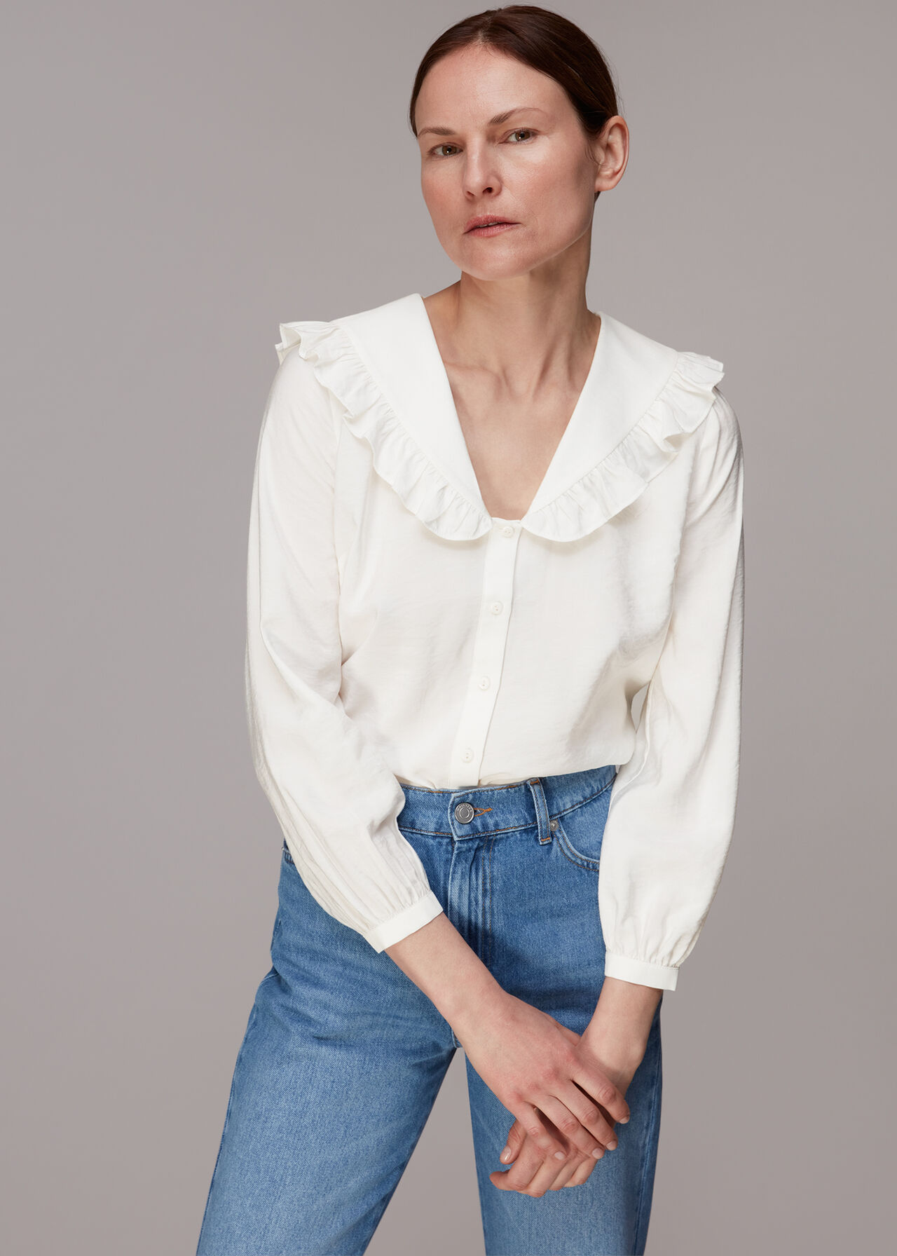 Lenny Frill Collar Detail Top