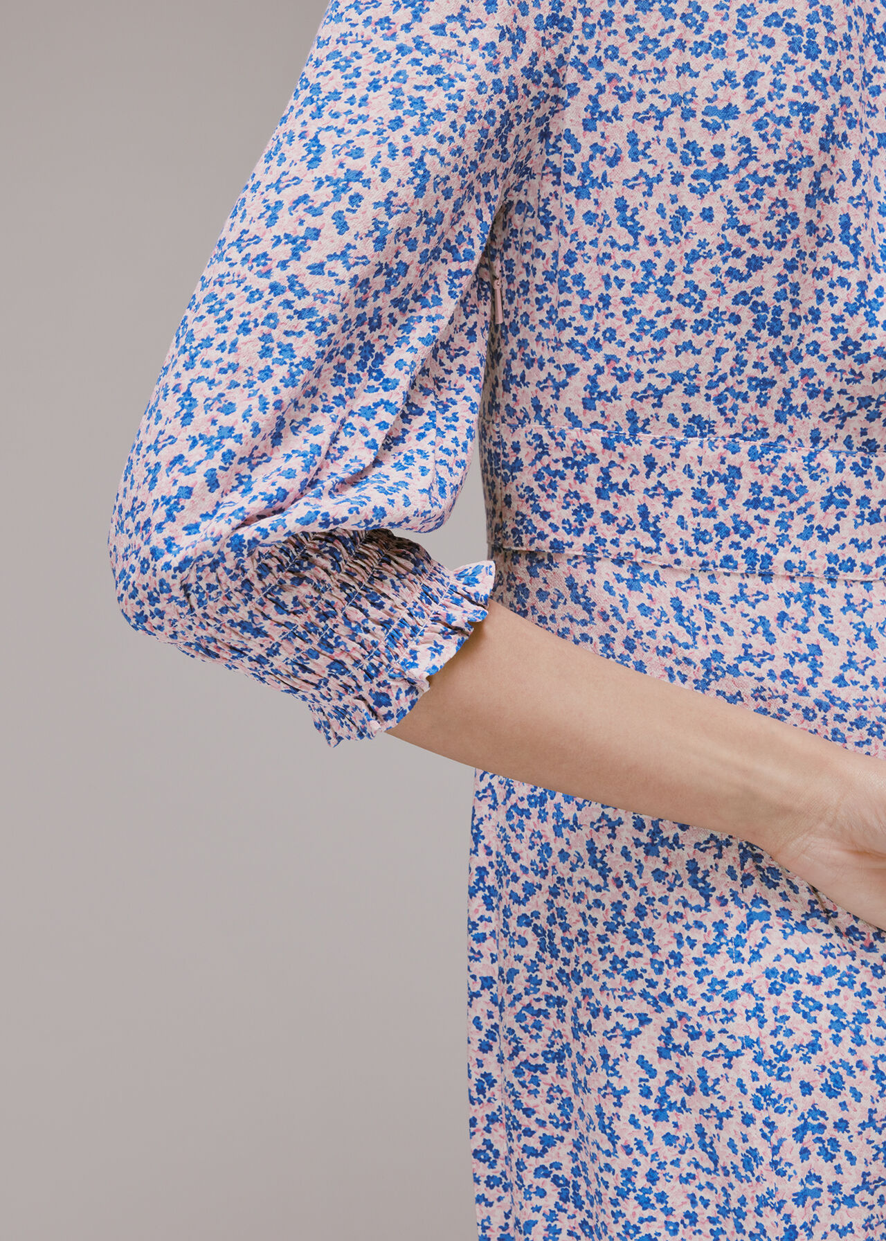 Floral Garden Print Midi Dress
