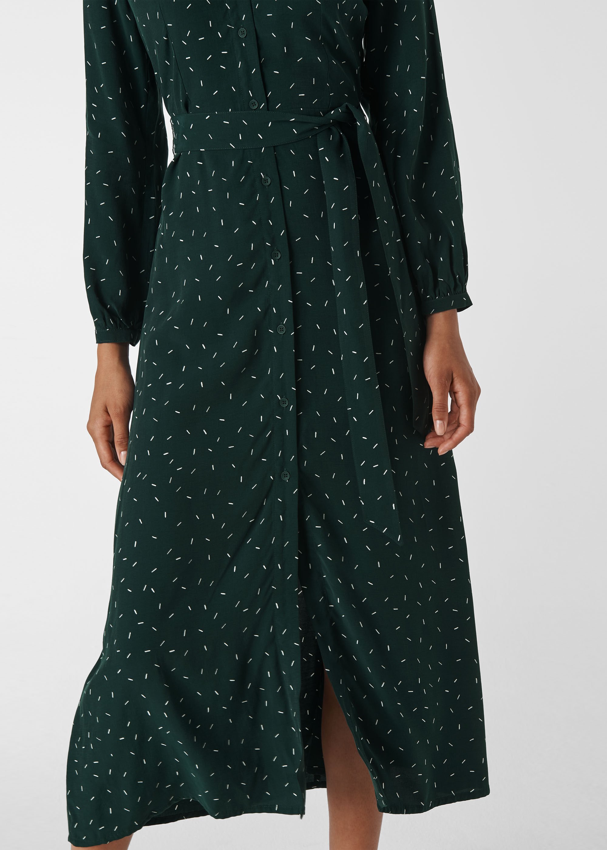 Green Multi Sprinkle Print Shirt Dress WHISTLES