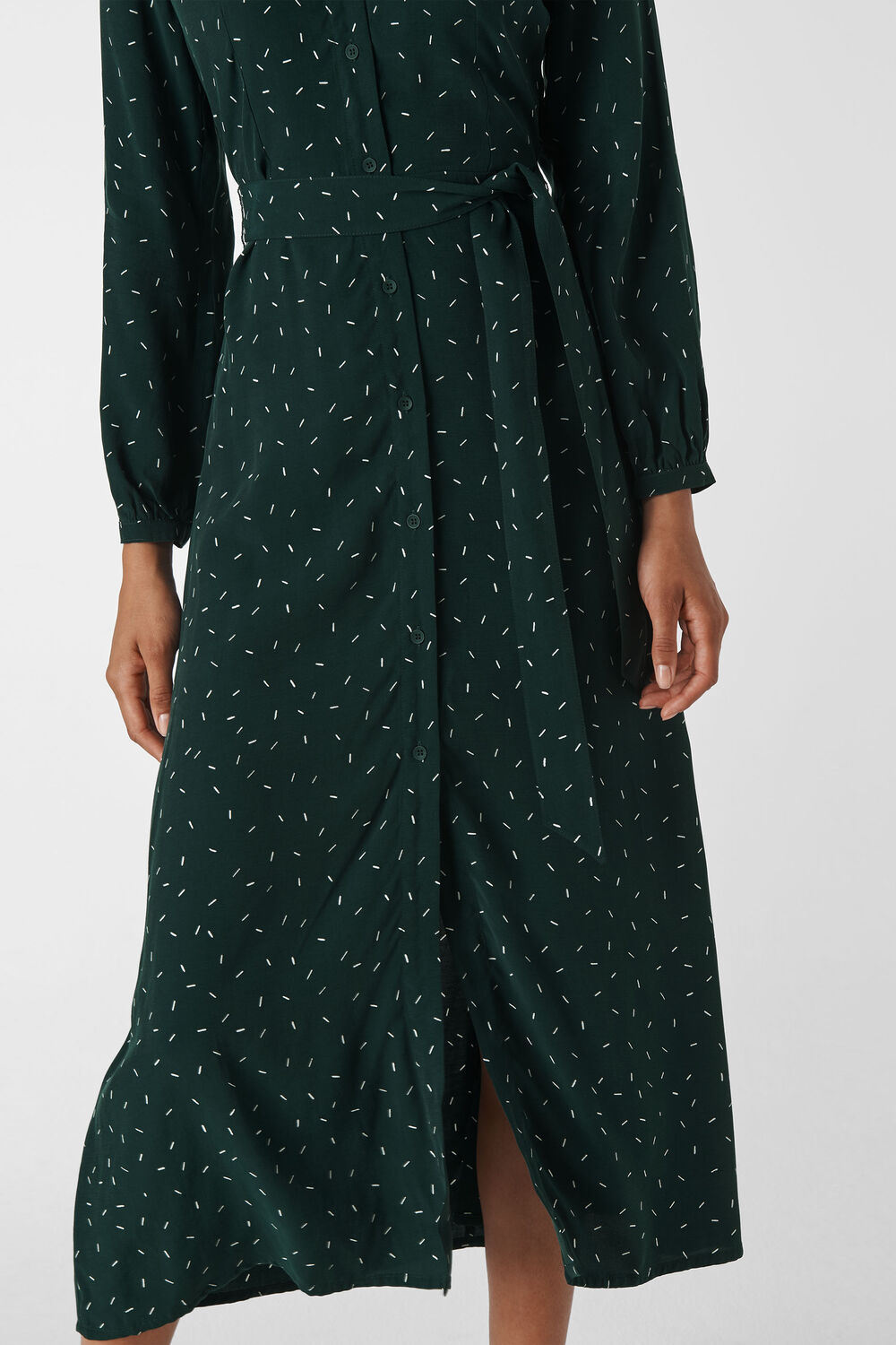 Sprinkle Print Shirt Dress Green/Multi