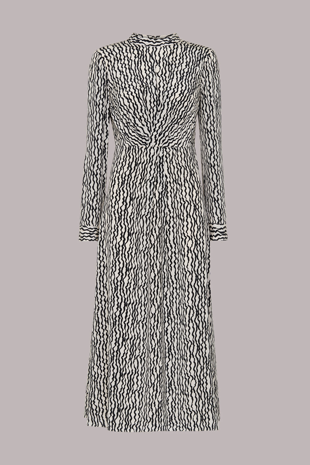 Wiggle Print Silk Midi Dress