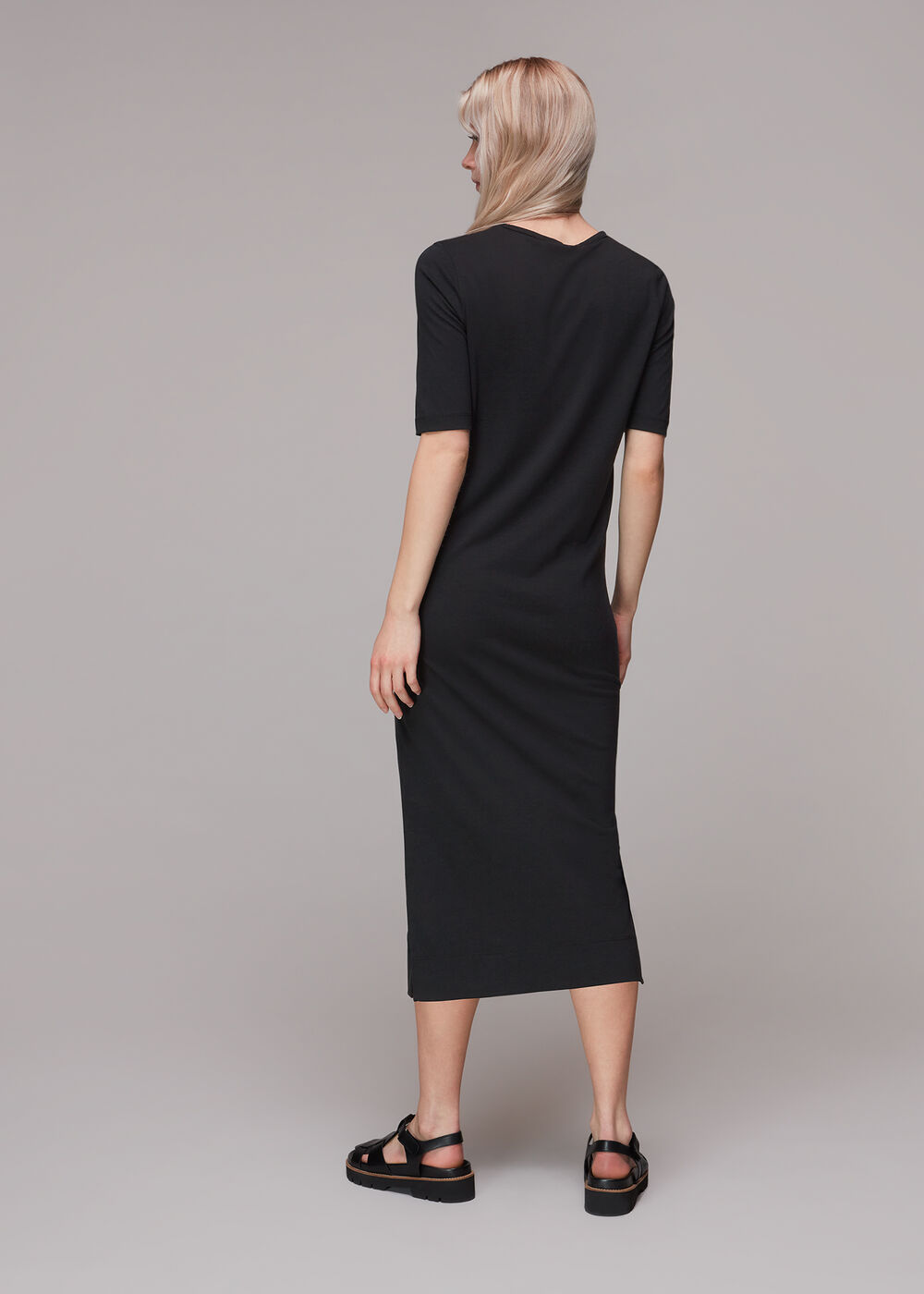 Keyhole Jersey Midi Dress