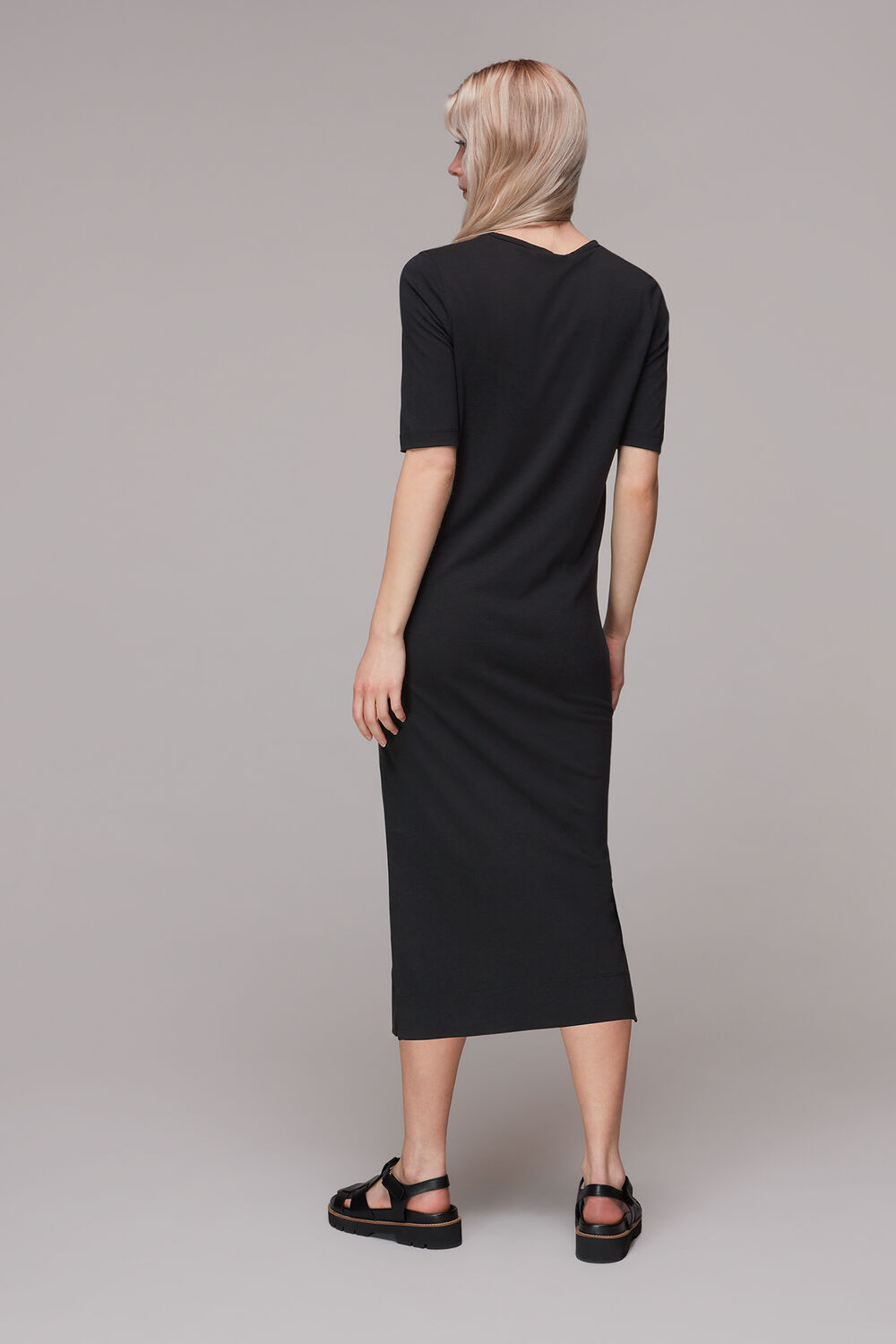 Keyhole Jersey Midi Dress